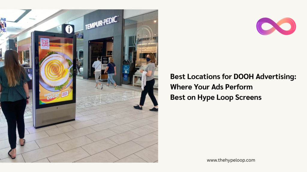 Best Locations for DOOH Advertising: Where Your Ads Perform Best on Hype Loop Screen