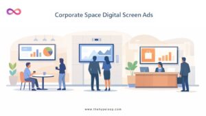 Corporate space digital screen ads